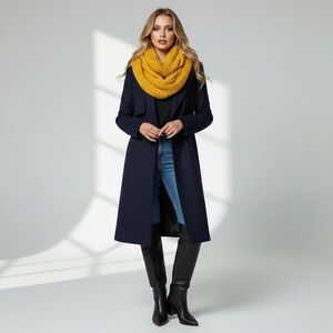 Mossing Supply Co Mustard yellow Knit Infinity sweater scarf